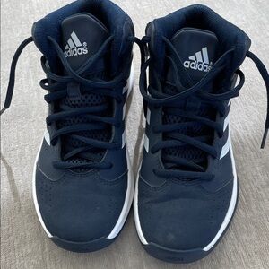 Adidas Kids Dark Blue and White Sneakers